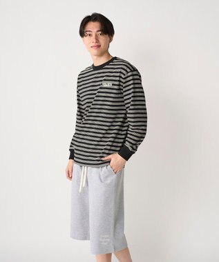 OP／FILA 【Kappa】ウェルネスクラブボーダーロンT ブラック