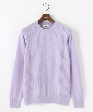 【暖か・軽量】カシミヤブレンド クルーネック ニット