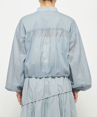 uncrave シアープルーフナイロン スタンドネックブルゾン サックス