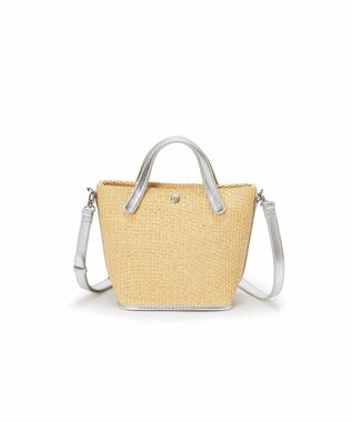 TOPKAPI 【Breath TOPKAPI】レザーハンドル ショルダー付き トート カゴバッグ ベージュ