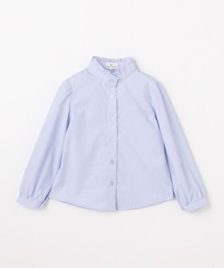 組曲 KIDS 【110-140㎝】 レースリボンタイブラウス サックスブルー