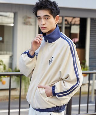 WEGO フェイクスウェードライントラックジャケット ホワイトアイボリー