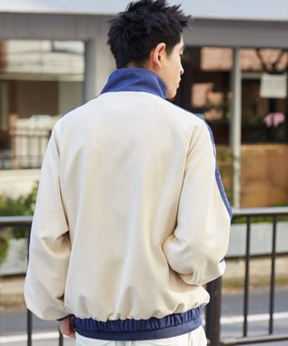 WEGO フェイクスウェードライントラックジャケット ホワイトアイボリー