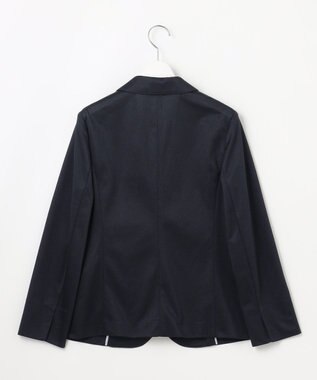 J.PRESS LADIES L 【洗える・吸水速乾】セオアルファピケストライプ テーラード ジャケット ネイビー系