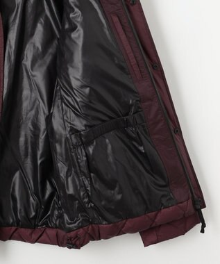 JOSEPH ABBOUD MOUNTAIN 【軽量/撥水】 フーデットキルティング ダウンブルゾン ワイン系