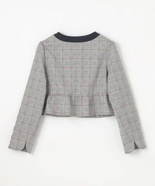 組曲 KIDS 【150-170㎝】グレンチェックジャケット＆プリーツワンピース セット ネイビー×チェック系