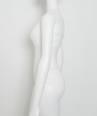 WEGO 【ブラトップ＆ショーツセット】Liliane　Ciel　フェザーラメ ホワイト