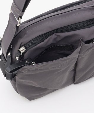 LA BAGAGERIE 【MONICA】フロントポケットショルダーバッグ ダークグレー