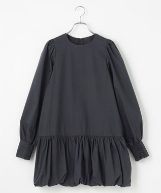 #Newans バルーンヘムブラウス ブラック