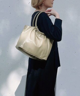 ROOTOTE 1251【合皮ギャザートート】LT.デリ.クランプリー-A 02：サンドベージュ