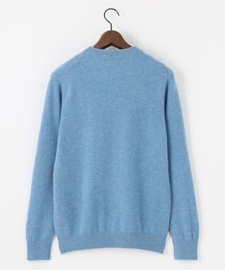 JOSEPH ABBOUD 【暖か・軽量】カシミヤブレンド クルーネック ニット ターコイズブルー系