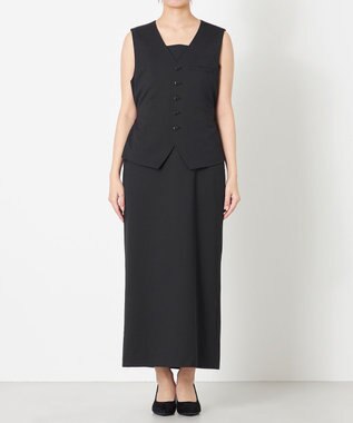 NAVE 【Nave・セットアップ可】ウールポリエステルツイルベスト ブラック系