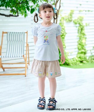 ANY KIDS 【any FAM ×サンリオキャラクターズ】パフスリーブ Tシャツ シナモロール×サックスブルー
