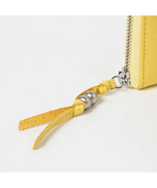 UNBILLION ペルケ perche / ドット型押しラウンドパームフィット財布 イエロー