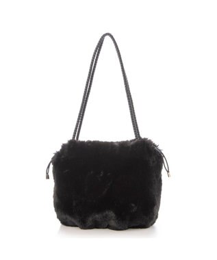 UNBILLION カシュカシュ cachecache / ロングハンドルエコファー巾着トート ブラック