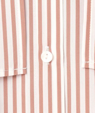 ANY SIS 【UVカット・接触冷感・速乾】クロップトヨークハオリ シャツ オレンジストライプ