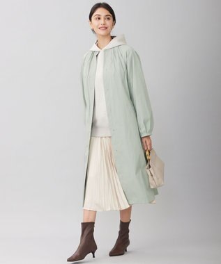 自由区 L 【洗える】シャイニースムースニット パーカー アイボリー系