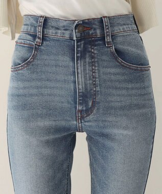 WEGO 【美脚パンツ】ストレッチフレアデニムパンツ デニム中濃色