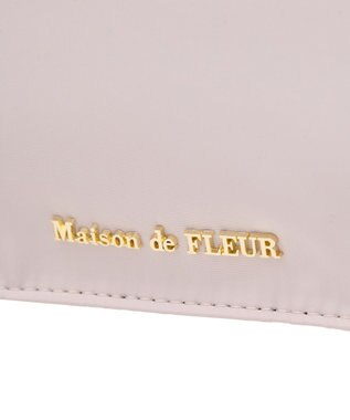 Maison de FLEUR サイドポケットフリルハンドルスクエアトートバッグ Grayish Pink