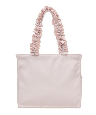 Maison de FLEUR サイドポケットフリルハンドルスクエアトートバッグ Grayish Pink