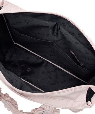 Maison de FLEUR サイドポケットフリルハンドルスクエアトートバッグ Grayish Pink