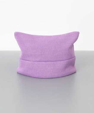 AURORA 【 ANNA SUI（アナ スイ）】マイメロディ&クロミ 刺しゅうブローチ付きネコ耳ニットワッチ パープル