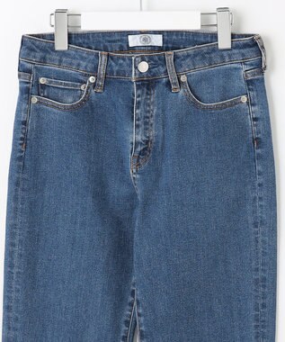 J.PRESS LADIES 【洗える】BASIC STRETCH DENIM ストレート パンツ ダルブルー系