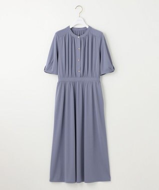 ANY SIS 【接触冷感・吸水速乾・UVケア】エアリードレープスムース ワンピース ブルー