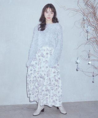 earth music&ecology きらきらフェザーニットプルオーバー Gray