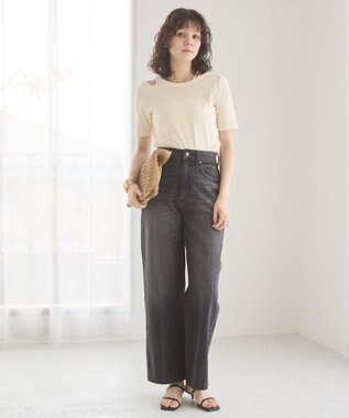 WEGO 【ANGIE VINTAGE】アシンメトリーカットアウトトップス ホワイトアイボリー
