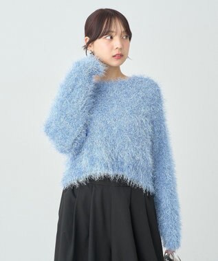 earth music&ecology きらきらフェザーニットプルオーバー Blue