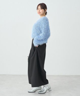 earth music&ecology きらきらフェザーニットプルオーバー Blue