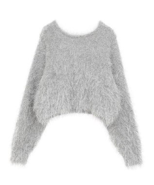 earth music&ecology きらきらフェザーニットプルオーバー Gray