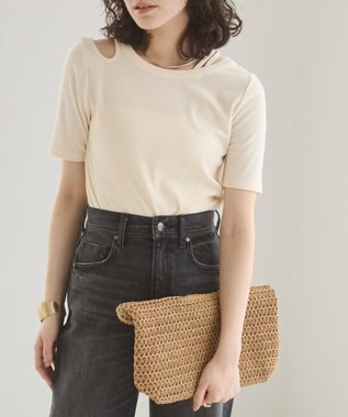 WEGO 【ANGIE VINTAGE】アシンメトリーカットアウトトップス ホワイトアイボリー