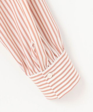 ANY SIS 【UVカット・接触冷感・速乾】クロップトヨークハオリ シャツ オレンジストライプ