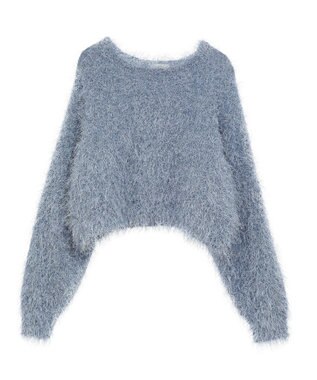 earth music&ecology きらきらフェザーニットプルオーバー Blue