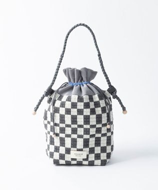 TRICOTE ピクセル巾着ポーチバッグ 95GRAY