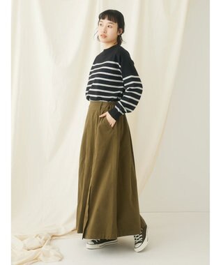 CRAFT STANDARD BOUTIQUE 綿ピーチカーゴスカート Khaki