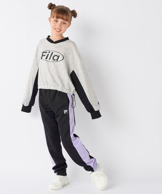 OP／FILA 【FILA】ショート丈スウェット/キッズ 杢グレー