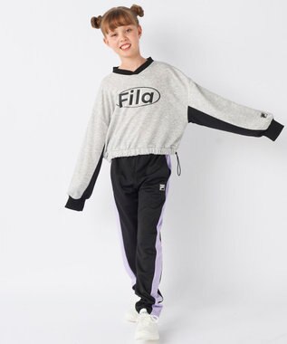 OP／FILA 【FILA】ショート丈スウェット/キッズ 杢グレー