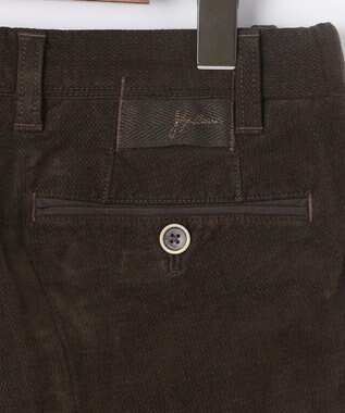 JOSEPH ABBOUD 【ウエストも伸びる！/暖かパンツ/オーガニックコットン使用】ライスコールストレッチパンツ ダークブラウン系