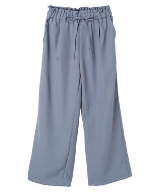 earth music&ecology 裾ドロストパラシュートパンツ Grayish Blue