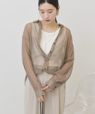 AMERICAN HOLIC メッシュ長袖シャツ Mocha