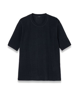 JOSEPH クリスピーレーヨン　ショートスリーブニット Navy