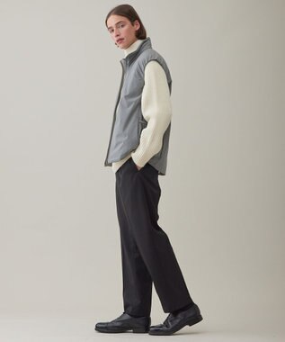 UNFILO MENS ウールライク ワイドパンツ ブラック