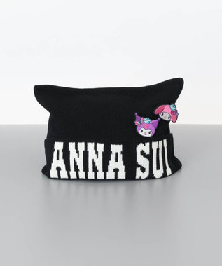 AURORA 【 ANNA SUI（アナ スイ）】マイメロディ&クロミ 刺しゅうブローチ付きネコ耳ニットワッチ