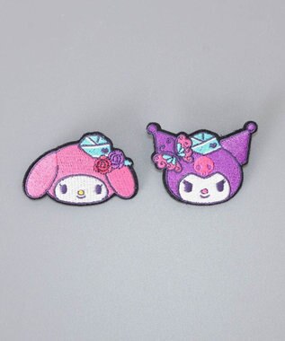 AURORA 【 ANNA SUI（アナ スイ）】マイメロディ&クロミ 刺しゅうブローチ付きネコ耳ニットワッチ パープル