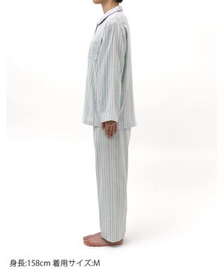 Wing パジャマ 長袖 長ズボン 綿100%(本体) 二重ガーゼ レディース EP8070 ウイング／ワコール パープル