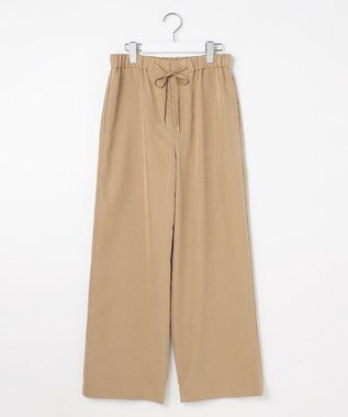 J.PRESS LADIES ピーチポプリン ワイド パンツ キャメル系