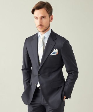 GOTAIRIKU 【形態安定】プレミアムプリーツシャツ＿ワイドカラーストライプ サックスブルー系1